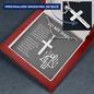 My Dad My Hero, From Son-Cross Necklace - Custom Heart Design