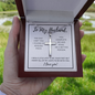 To My Husband, The day I met you-Cross Necklace - Custom Heart Design