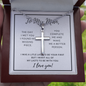 To My Man, The day I met you I found my missing piece-Cross Necklace - Custom Heart Design