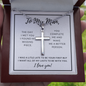 To My Man, The day I met you- Cross Necklace - Custom Heart Design