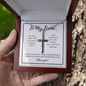 To My Fiancé, The day I met you-Cross Necklace - Custom Heart Design