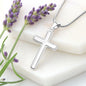 I wish you adventure on your journey -Snake Chain Cross Necklace - Custom Heart Design