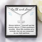 Faith and Love~ Cross Necklace - Custom Heart Design