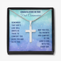 First Communion Personalized Cross Necklace-God's Love - Custom Heart Design