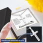 I wish you adventure on your journey -Snake Chain Cross Necklace - Custom Heart Design