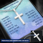 First Communion Personalized Cross Necklace-God's Love - Custom Heart Design