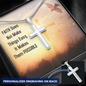 Faith makes things possible-Snake Chain Cross Necklace - Custom Heart Design