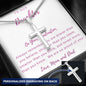 Daughter, Always Remember- Graduation, From Mom & Dad-Artisan Cross. - Custom Heart Design