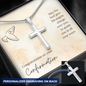 Confirmation Personalized Cross Necklace-May the Lord guide you - Custom Heart Design