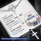 Just Breathe-Artisan Cross Necklace - Custom Heart Design