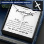Graduation Cross Necklace for Granddaughter, From Grandparents - Custom Heart Design