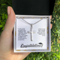 I wish you adventure on your journey -Snake Chain Cross Necklace - Custom Heart Design