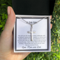 Personalized Cross Necklace for Son | Custom Heart Design