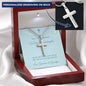 First Communion Personalized Cross Necklace-To Granddaughter, From Grandparents - Custom Heart Design