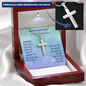 First Communion Personalized Cross Necklace-God's Love - Custom Heart Design