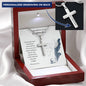 Confirmation Personalized Cross Necklace (Snake Chain)-Trust in the Lord - Custom Heart Design