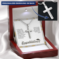 I wish you adventure on your journey -Snake Chain Cross Necklace - Custom Heart Design