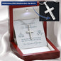 First Communion Personalized Cross Necklace-To Grandson, From Grandparents - Custom Heart Design