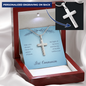First Communion Personalized Cross Necklace-May you always know Jesus - Custom Heart Design