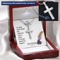 Personalized Cross Necklace for Wife-Custom Heart Design