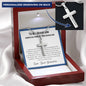 To Grandson, From Grandma-Artisan Cross Necklace - Custom Heart Design