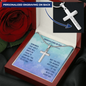 First Communion Personalized Cross Necklace-God's Love - Custom Heart Design