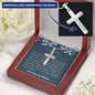 We are awesome together-Artisan Cross Necklace - Custom Heart Design