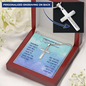 First Communion Personalized Cross Necklace-God's Love - Custom Heart Design
