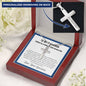 To Grandson, From Grandma-Artisan Cross Necklace - Custom Heart Design
