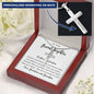 Graduation Cross Necklace for Granddaughter, From Grandparents - Custom Heart Design