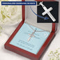 First Communion Personalized Cross Necklace-To Granddaughter, From Grandparents - Custom Heart Design
