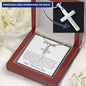 Personalized Cross Necklace for Son | Custom Heart Design