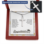 I wish you adventure on your journey -Snake Chain Cross Necklace - Custom Heart Design
