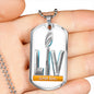 Tag Necklace- LV - Custom Heart Design