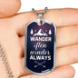 Wander often-Tag Necklace - Custom Heart Design