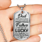Dream Dad Tag Necklace - Custom Heart Design