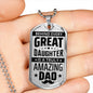 Behind every great daughter is an amazing Dad. - Custom Heart Design