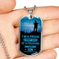 I'm a proud Army Dad, From Son-Tag Necklace - Custom Heart Design