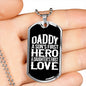 Dad, Hero and First Love-Tag Necklace - Custom Heart Design