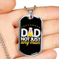 Dad not just any man-Tag Necklace - Custom Heart Design