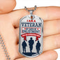 I am a Veteran-Tag Necklace - Custom Heart Design