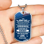 Army Dad, From Son-Tag Necklace - Custom Heart Design