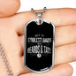 Cool Dads have beards and tats Tag Necklace - Custom Heart Design