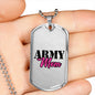 Army Mom Necklace - Custom Heart Design