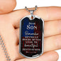 Son, Difficult roads-Tag Necklace - Custom Heart Design