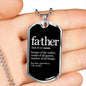 Father Noun-Tag Necklace - Custom Heart Design