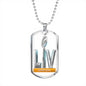 Tag Necklace- LV - Custom Heart Design