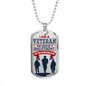 I am a Veteran-Tag Necklace - Custom Heart Design