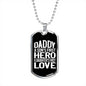 Dad, Hero and First Love-Tag Necklace - Custom Heart Design