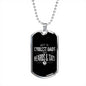 Cool Dads have beards and tats Tag Necklace - Custom Heart Design